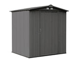 Arrow EZEE Galvanized Steel Storage Shed with Low Gable Roof, Charcoal, 6-ft x 5-ft