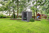 Arrow EZEE Galvanized Steel Storage Shed with Low Gable Roof, Charcoal, 6-ft x 5-ft image 6