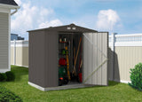 Arrow EZEE Galvanized Steel Storage Shed with Low Gable Roof, Charcoal, 6-ft x 5-ft image 7