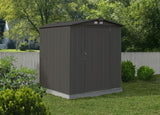 Arrow EZEE Galvanized Steel Storage Shed with Low Gable Roof, Charcoal, 6-ft x 5-ft image 8
