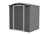 Arrow EZEE Galvanized Steel Storage Shed with Low Gable Roof, Charcoal/Cream, 6-ft x 5-ft