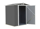 Arrow EZEE Galvanized Steel Storage Shed with Low Gable Roof, Charcoal/Cream, 6-ft x 5-ft image 4