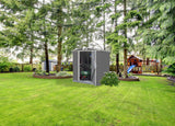 Arrow EZEE Galvanized Steel Storage Shed with Low Gable Roof, Charcoal/Cream, 6-ft x 5-ft image 5