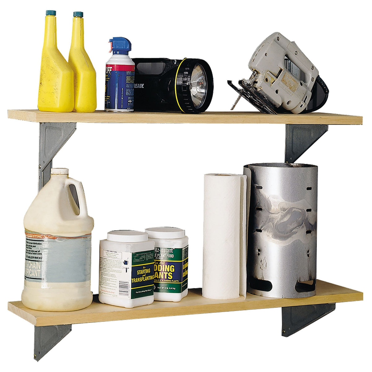 Arrow Galvanized Steel Shelf Kit with Hanger and Brackets