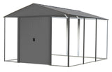 Arrow Ironwood Steel Hybrid Shed Kit, Anthracite, 10-ft x 12-ft