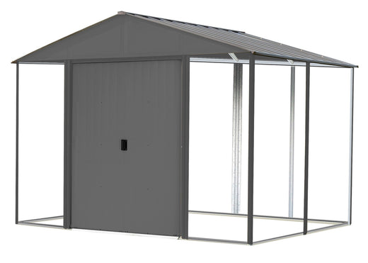 Arrow Ironwood Steel Hybrid Shed Kit, Anthracite, 10-ft x 8-ft