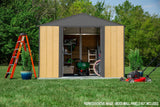 Arrow Ironwood Steel Hybrid Shed Kit, Anthracite, 10-ft x 8-ft image 2