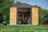 Arrow Ironwood Steel Hybrid Shed Kit, Anthracite, 10-ft x 8-ft image 5