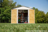 Arrow Ironwood Steel Hybrid Shed Kit, Anthracite, 8-ft x 8-ft image 2