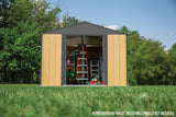 Arrow Ironwood Steel Hybrid Shed Kit, Anthracite, 8-ft x 8-ft image 4