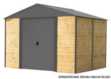 Arrow Ironwood Steel Hybrid Shed Kit, Anthracite, 8-ft x 8-ft image 7