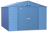 Arrow Select Galvanized Steel Storage Shed, Blue Grey, 10-ft x 12-ft