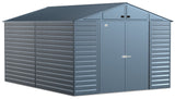 Arrow Select Galvanized Steel Storage Shed, Blue Grey, 10-ft x 14-ft