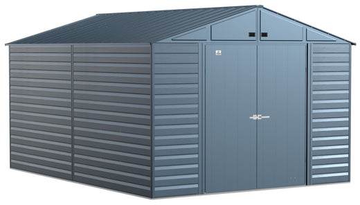 Arrow Select Galvanized Steel Storage Shed, Blue Grey, 10-ft x 14-ft