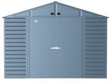 Arrow Select Galvanized Steel Storage Shed, Blue Grey, 10-ft x 14-ft image 4