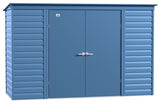 Arrow Select Galvanized Steel Storage Shed, Blue Grey, 10-ft x 4-ft