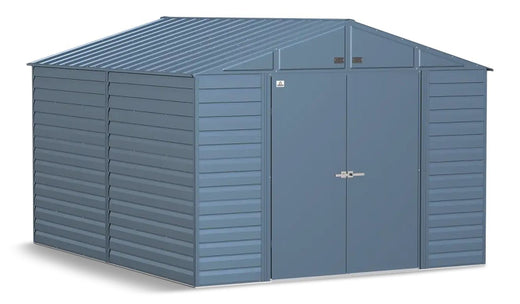 Arrow Select Galvanized Steel Storage Shed, Blue Grey, 10-ft x 8-ft