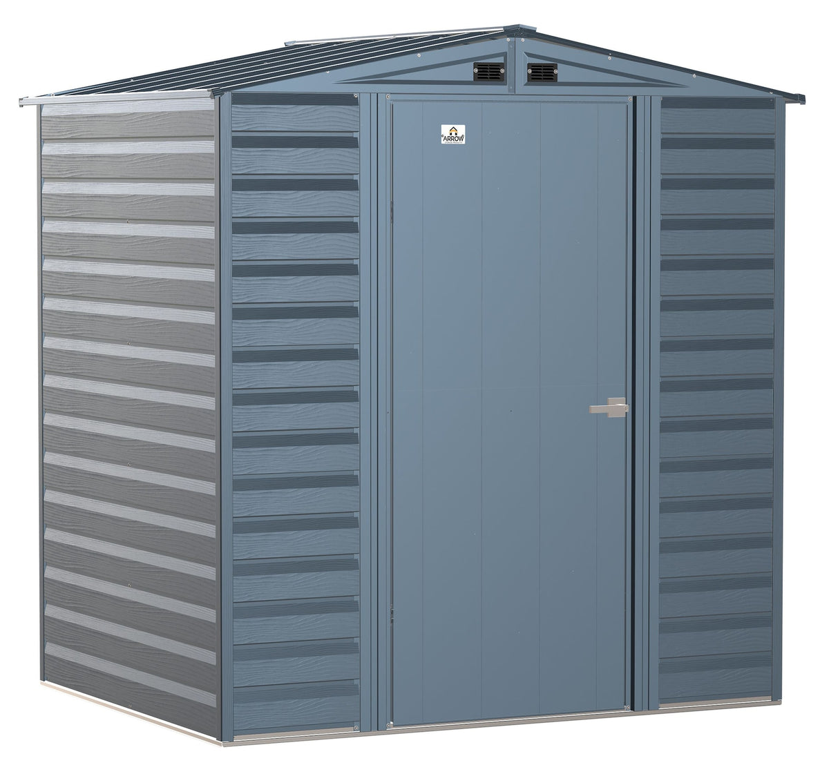 Arrow Select Galvanized Steel Storage Shed, Blue Grey, 6-ft x 5-ft