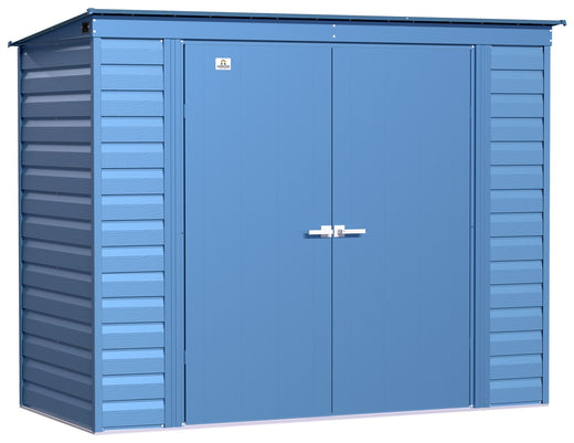 Arrow Select Galvanized Steel Storage Shed, Blue Grey, 8-ft x 4-ft