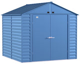 Arrow Select Galvanized Steel Storage Shed, Blue Grey, 8-ft x 8-ft image 2