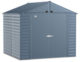 Arrow Select Galvanized Steel Storage Shed, Blue Grey, 8-ft x 8-ft image 4