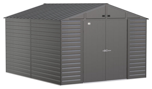 Arrow Select Galvanized Steel Storage Shed, Charcoal, 10-ft x 12-ft