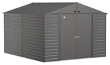 Arrow Select Galvanized Steel Storage Shed, Charcoal, 10-ft x 12-ft image 2