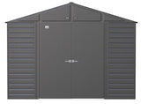 Arrow Select Galvanized Steel Storage Shed, Charcoal, 10-ft x 12-ft image 4
