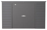 Arrow Select Galvanized Steel Storage Shed, Charcoal, 10-ft x 4-ft image 3