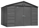 Arrow Select Galvanized Steel Storage Shed, Charcoal, 10-ft x 8-ft
