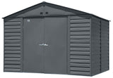 Arrow Select Galvanized Steel Storage Shed, Charcoal, 10-ft x 8-ft image 3
