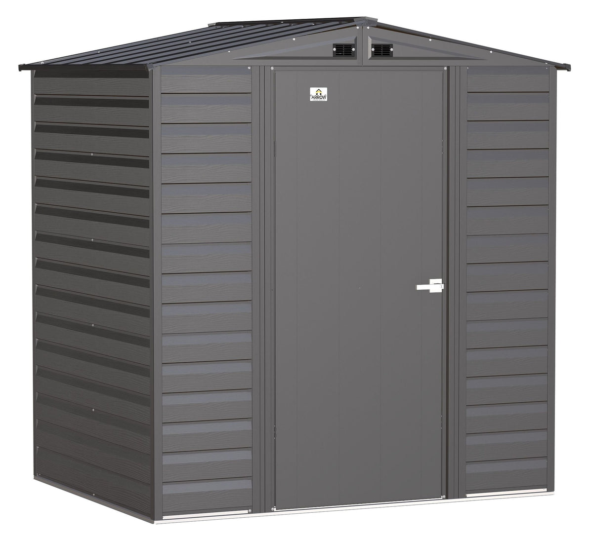 Arrow Select Galvanized Steel Storage Shed, Charcoal, 6-ft x 5-ft
