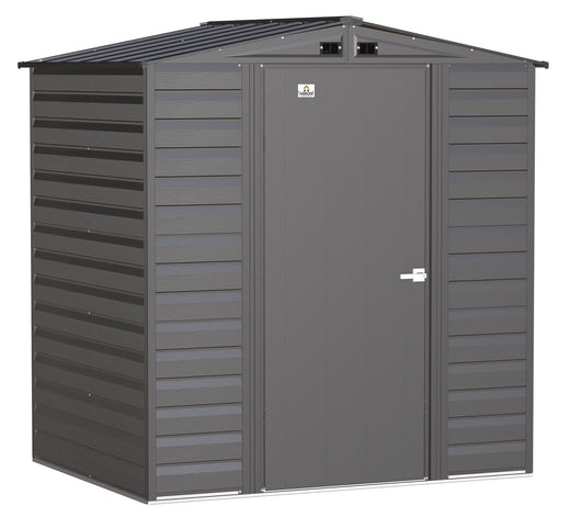 Arrow Select Galvanized Steel Storage Shed, Charcoal, 6-ft x 5-ft