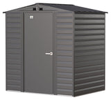 Arrow Select Galvanized Steel Storage Shed, Charcoal, 6-ft x 5-ft image 2