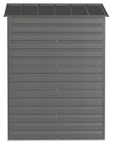 Arrow Select Galvanized Steel Storage Shed, Charcoal, 6-ft x 5-ft image 6
