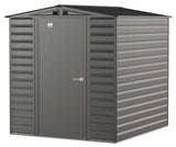 Arrow Select Galvanized Steel Storage Shed, Charcoal, 6-ft x 7-ft image 2