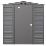 Arrow Select Galvanized Steel Storage Shed, Charcoal, 6-ft x 7-ft image 3