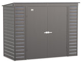 Arrow Select Galvanized Steel Storage Shed, Charcoal, 8-ft x 4-ft