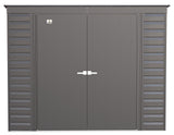 Arrow Select Galvanized Steel Storage Shed, Charcoal, 8-ft x 4-ft image 3