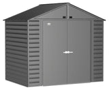 Arrow Select Galvanized Steel Storage Shed, Charcoal, 8-ft x 6-ft
