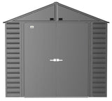 Arrow Select Galvanized Steel Storage Shed, Charcoal, 8-ft x 6-ft image 4
