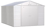 Arrow Select Galvanized Steel Storage Shed, Flute Grey, 10-ft x 14-ft image 3