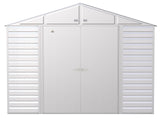 Arrow Select Galvanized Steel Storage Shed, Flute Grey, 10-ft x 14-ft image 4