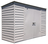 Arrow Select Galvanized Steel Storage Shed, Flute Grey, 10-ft x 4-ft image 2