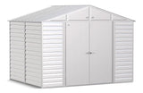 Arrow Select Galvanized Steel Storage Shed, Flute Grey, 10-ft x 8-ft