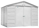 Arrow Select Galvanized Steel Storage Shed, Flute Grey, 10-ft x 8-ft image 2