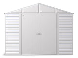 Arrow Select Galvanized Steel Storage Shed, Flute Grey, 10-ft x 8-ft image 3