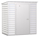 Arrow Select Galvanized Steel Storage Shed, Flute Grey, 6-ft x 4-ft image 3