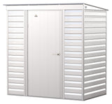Arrow Select Galvanized Steel Storage Shed, Flute Grey, 6-ft x 4-ft image 4