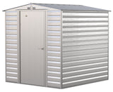 Arrow Select Galvanized Steel Storage Shed, Flute Grey, 6-ft x 7-ft